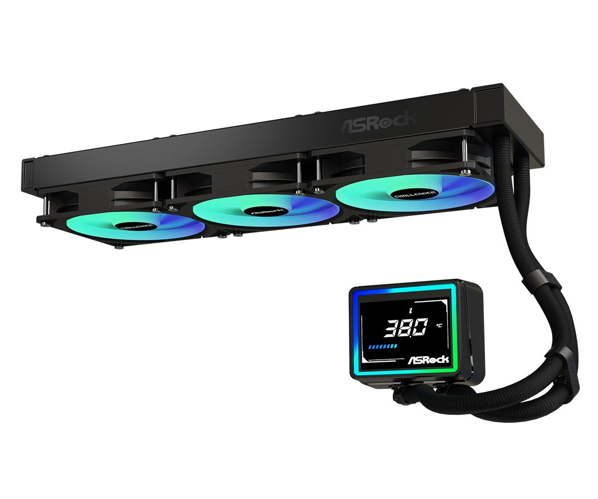ASRock CPC Challenger 360 - CPU Water Cooler - 360 mm - ARGB - Black 90-ACLA36-BAAGA6