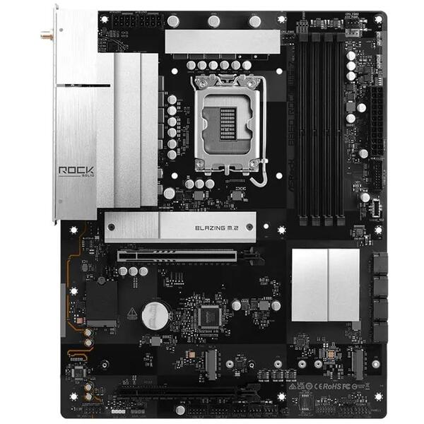 ASRock B860 Rock WiFi7 ATX Motherboard - HDMI/DP - DDR5 90-MXBUA0-A0UAYZ
