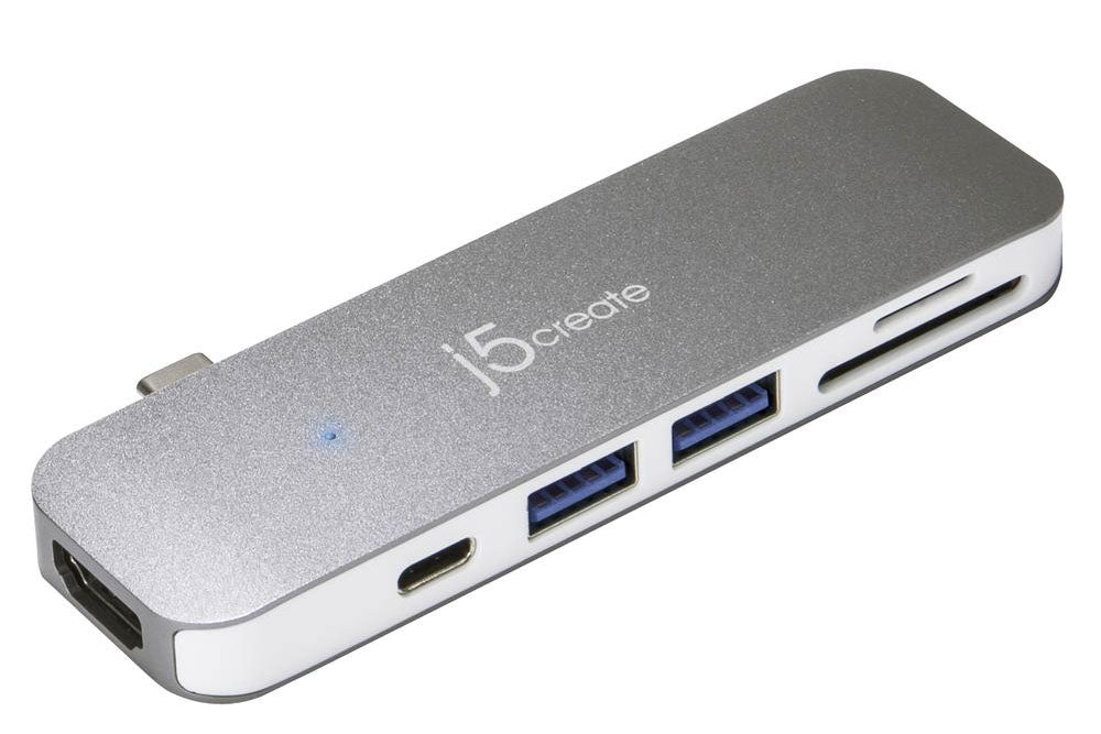 j5create Eco-friendly USB-C to 4-Port Type-C & Type-A Gen 2 Hub - USB 3.2 Gen 1 - Blue - JCH342EC-N
