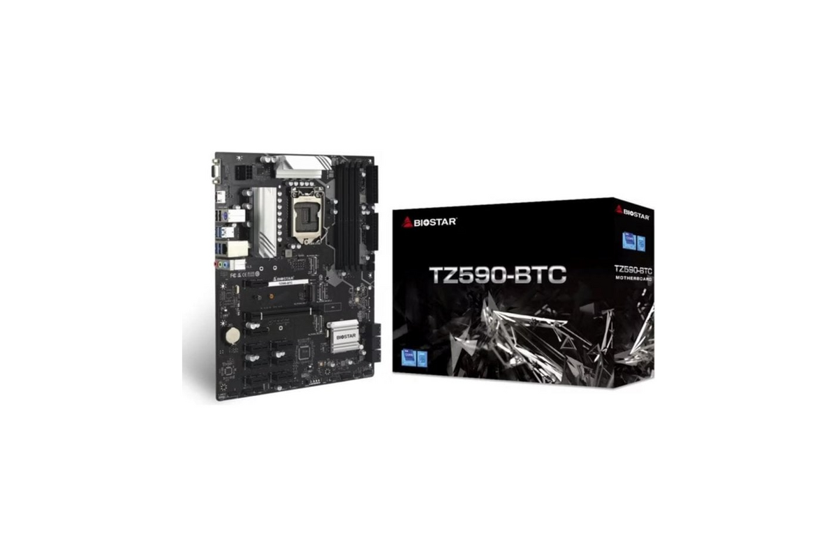 Biostar Motherboard TZ590-BTC - ATX - LGA 1200 - 128GB - DDR4 - 3600MHz