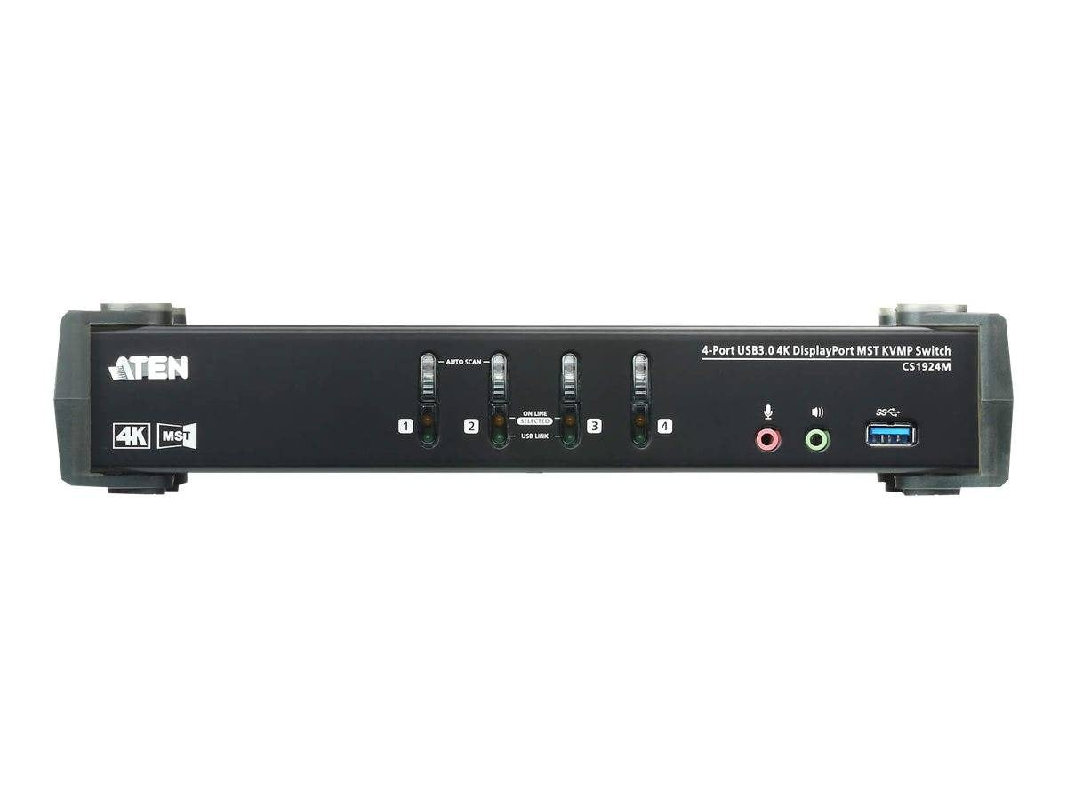 ATEN CS1924M KVMP Switch - 4-Port KVM/Audio/USB Switch - Desktop