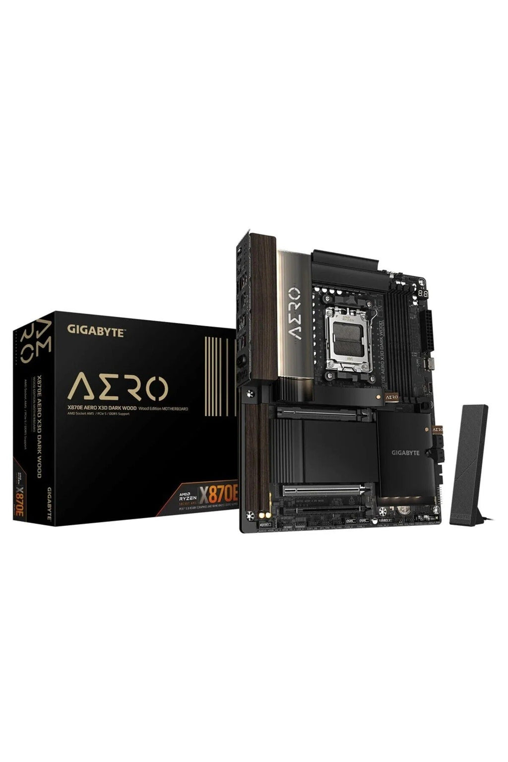 Gigabyte X870E AERO X WOOD AM5 ATX DDR5 Motherboard (X870E AERO X WOOD) Zen4