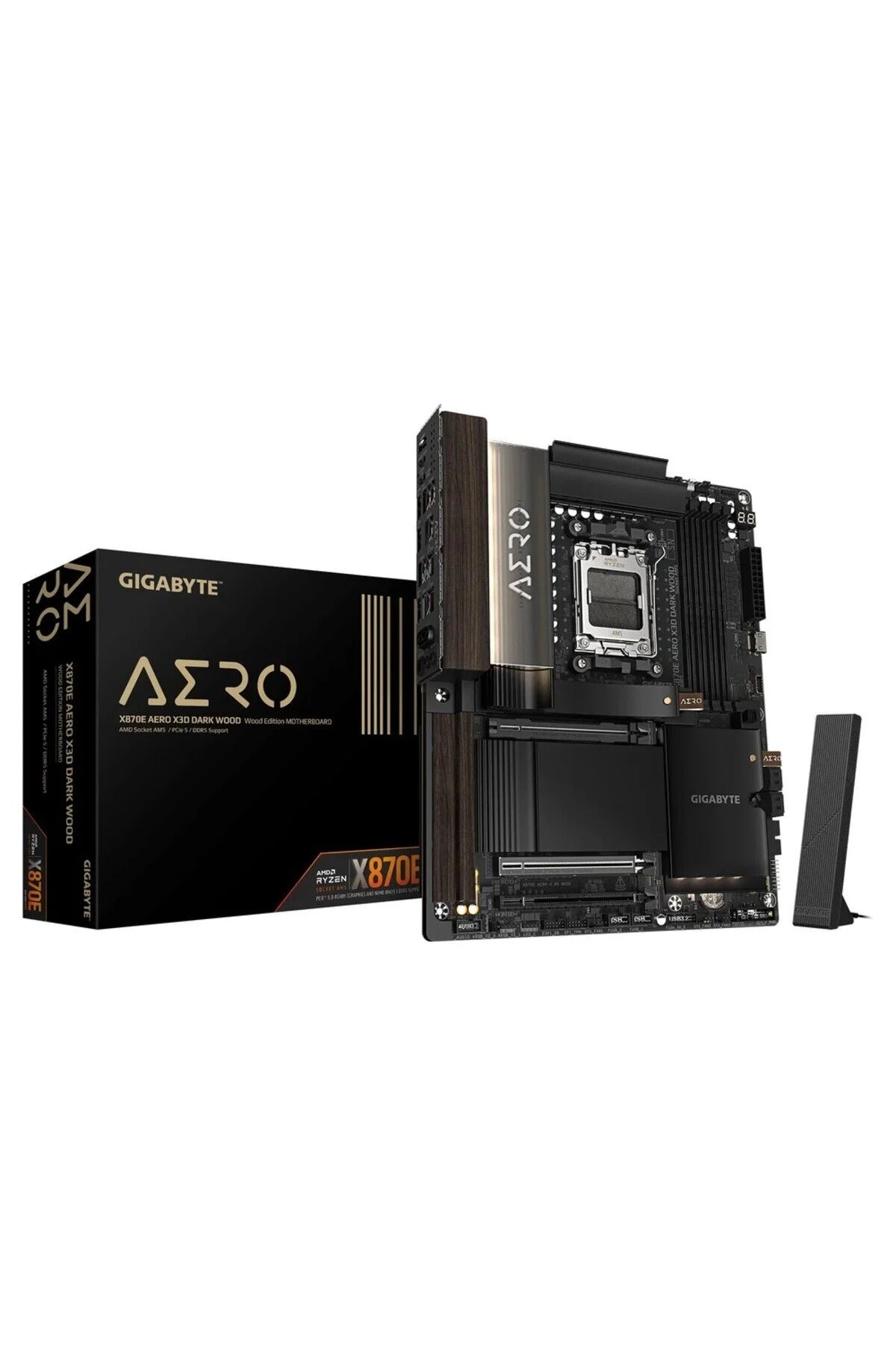 Gigabyte X870E AERO X WOOD AM5 ATX DDR5 Motherboard (X870E AERO X WOOD) Zen4
