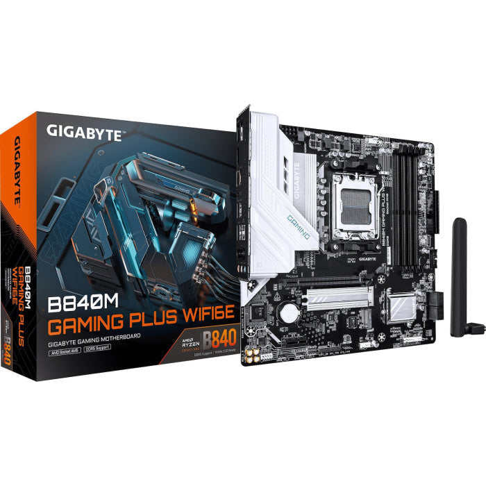 Gigabyte B840M Gaming Plus WiFi6E Motherboard AM5 mATX DDR5 - Model B840M GAMING P WF6E