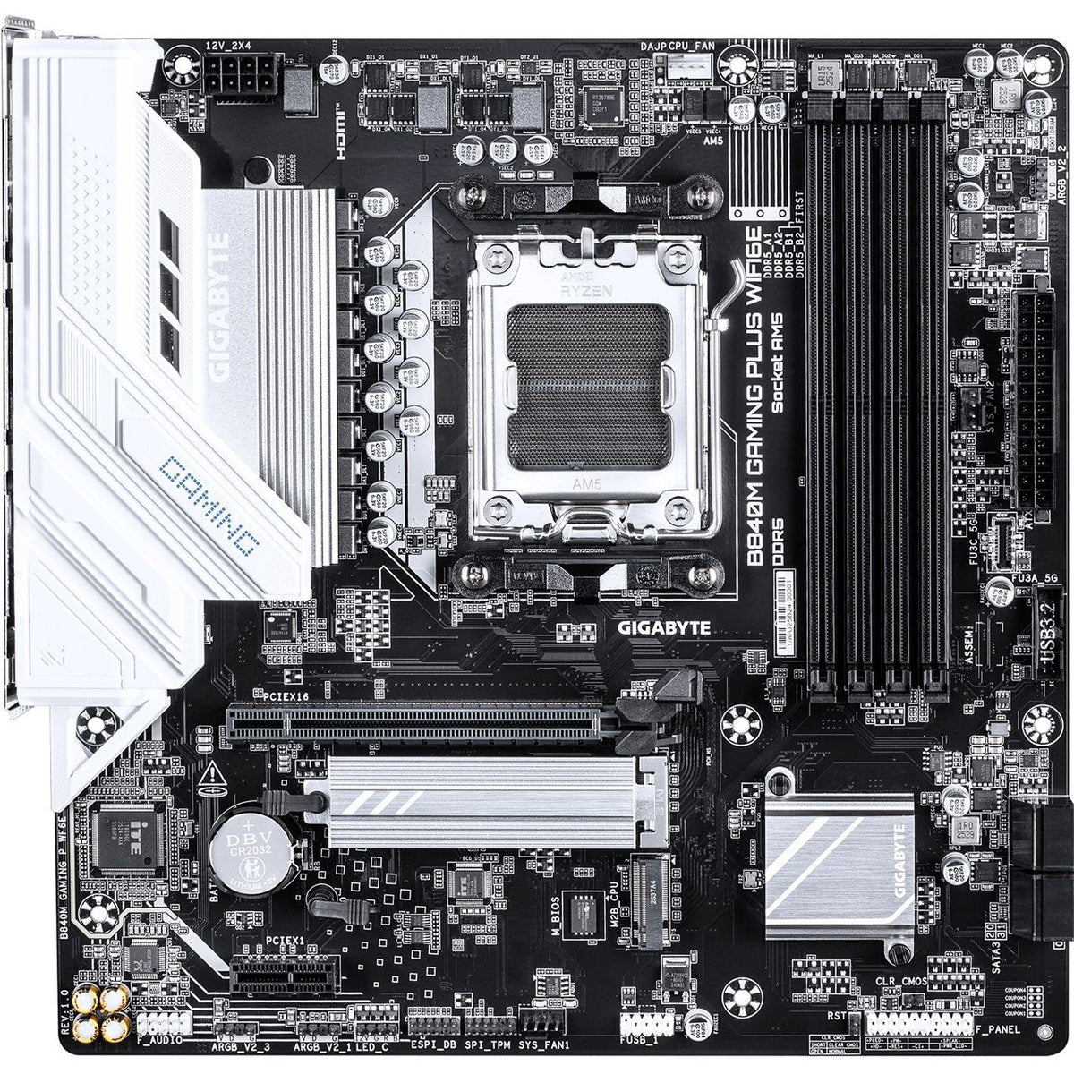 Gigabyte B840M Gaming Plus WiFi6E Motherboard AM5 mATX DDR5 - Model B840M GAMING P WF6E