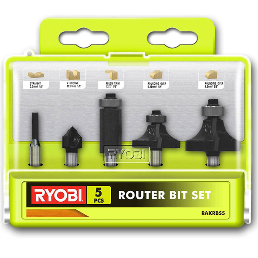 RYOBI Router Bit Set 5 Pieces 260 g 5132003828