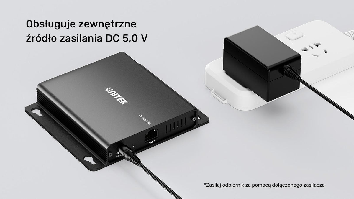 Unitek Przedłużacz USB-C na 4× USB-A przez Ethernet  zasięg do 150 m 480Mbps