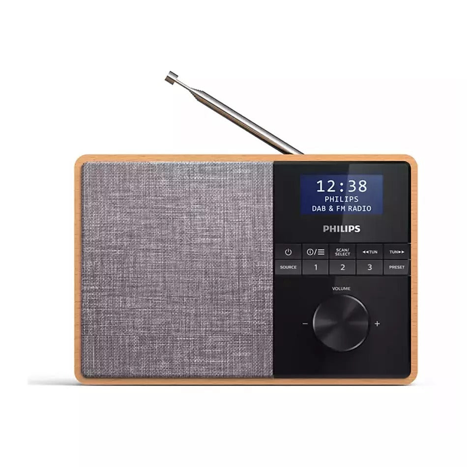 Philips TAR5505 Portable DAB Radio - 5 Watts - Light Wood (TAR5505/10)