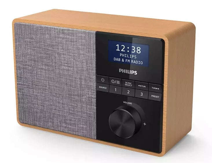 Philips TAR5505 Portable DAB Radio - 5 Watts - Light Wood (TAR5505/10)