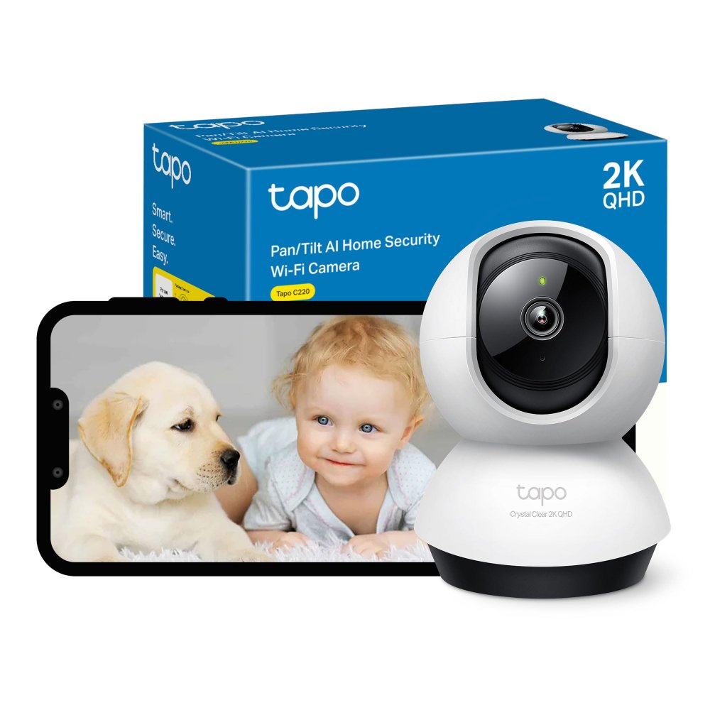 TP-Link Tapo C220 Indoor Wi-Fi Security Camera 2560x1440 360° Night Vision
