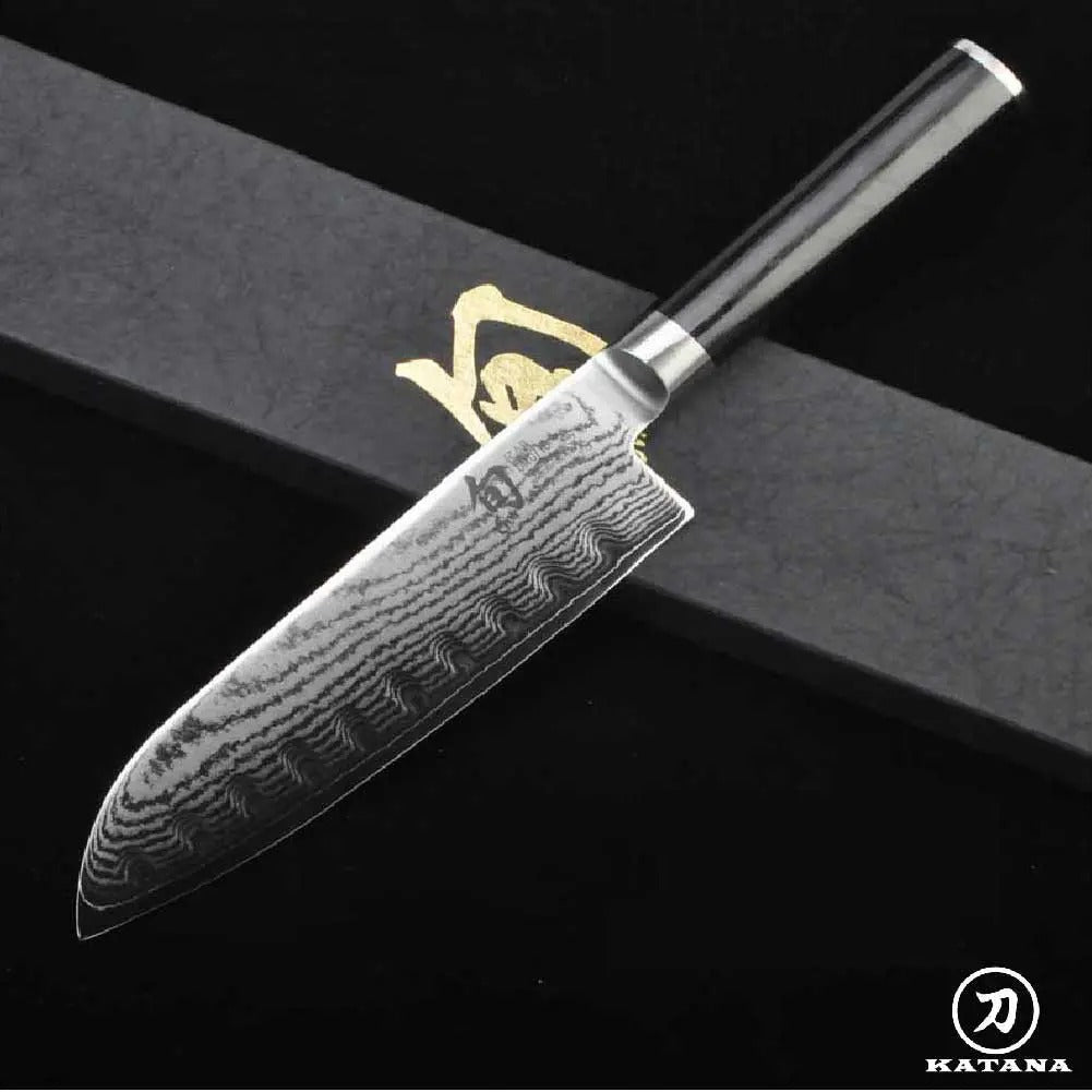 kai Europe Santoku Knife with Kullenschliff - 16.5 cm - KAI DM718