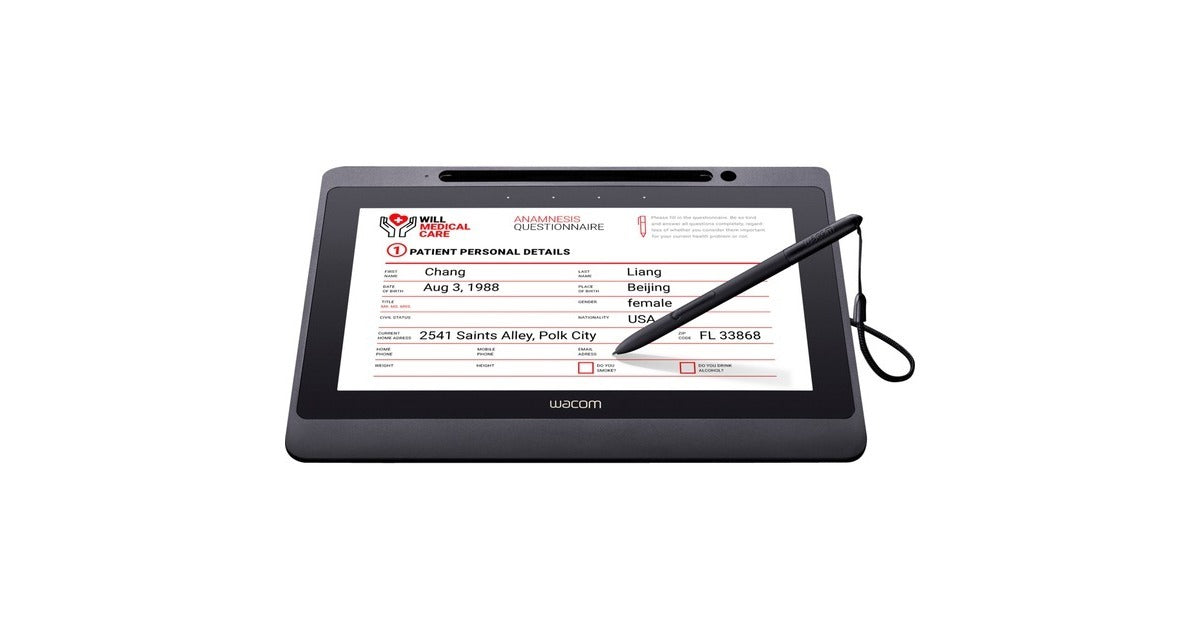 Wacom DTU-1141B - Digitizer with LCD Display - 22.32 x 12.56 cm - Black (DTU1141B-CH2) USB2.0