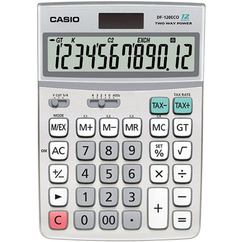 Casio DF-120ECO Desktop Calculator 12 Digits Solar Panel Battery