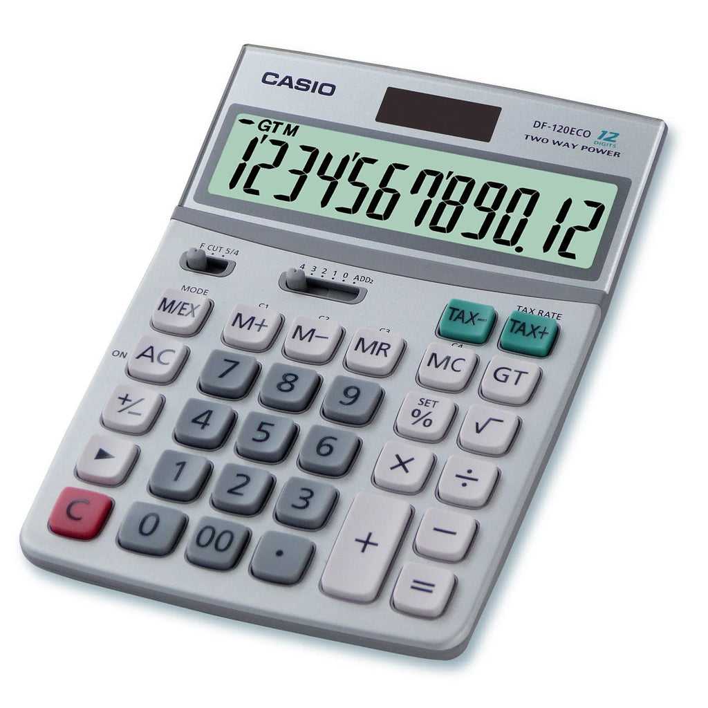 Casio DF-120ECO Desktop Calculator 12 Digits Solar Panel Battery