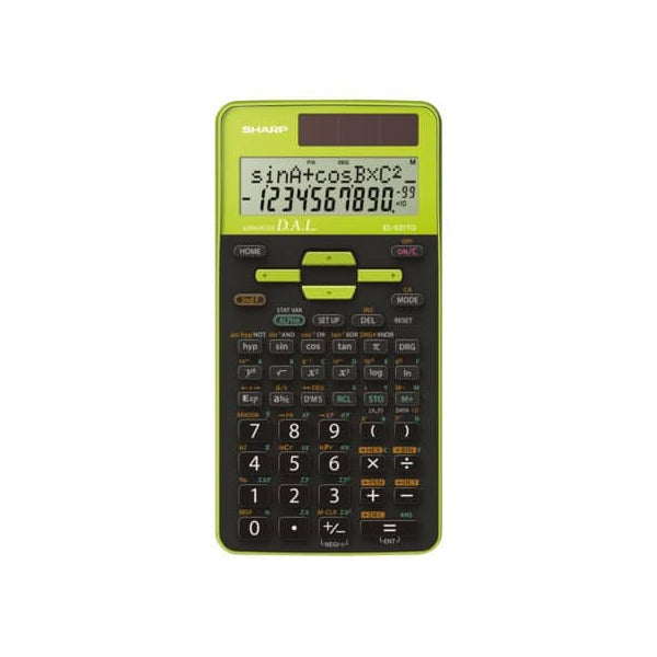 Sharp EL-531TG Scientific Pocket Calculator, Black - Green, SH-EL531TGGR