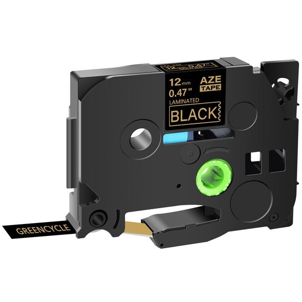 Brother Laminated Tape Black, Gold - 1.2 cm x 8 m - TZ-334