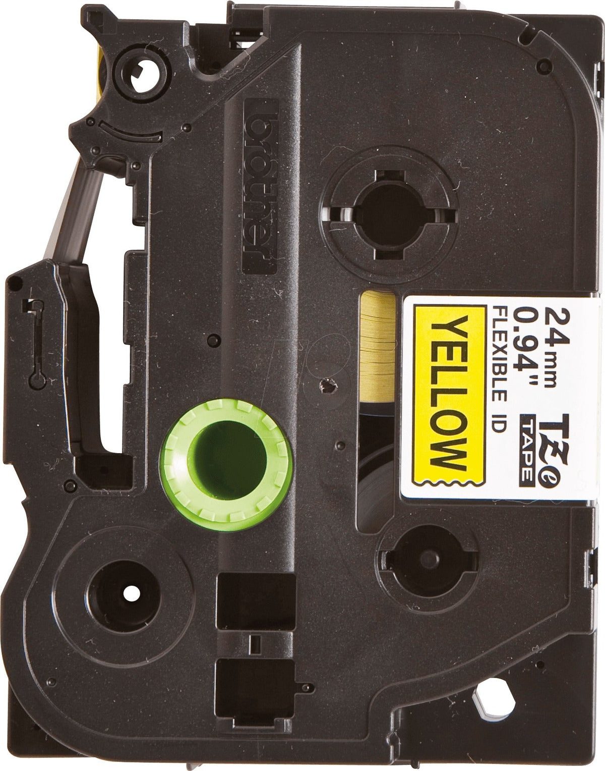 Brother TZe FX651 Flexitape Black on Yellow for P-Touch PT-2430,2470, 2700,2730, 7500,7600, 9500,9700, 9800, E500, E550, H500, P700 (ZFX651)