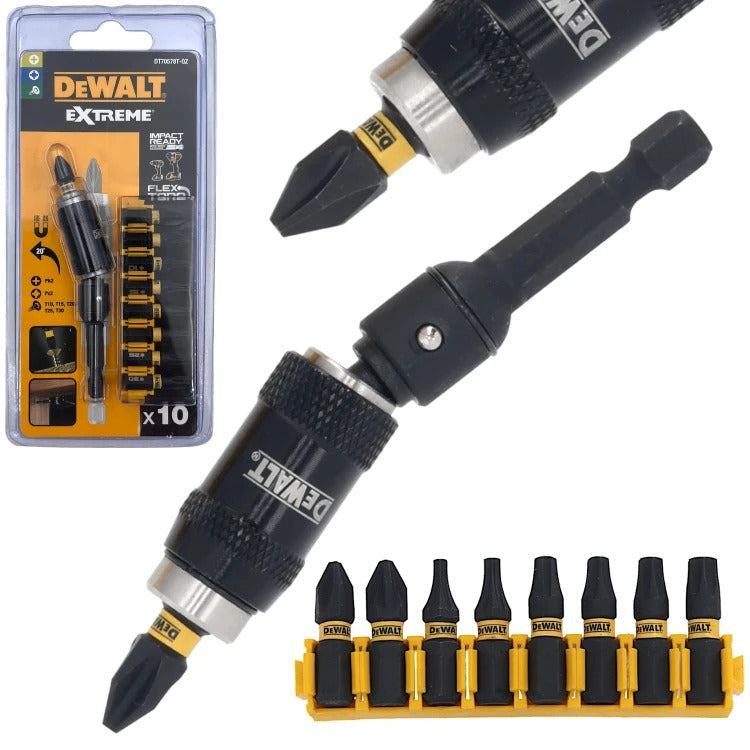 DeWalt Impact-Resistant Bit Holder Set DT70578T 10 Pieces (DT70578T) 10t