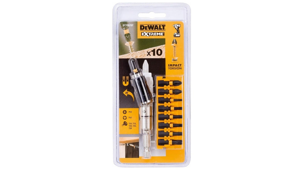 DeWalt Impact-Resistant Bit Holder Set DT70578T 10 Pieces (DT70578T) 10t