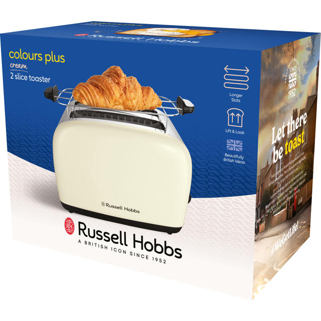 Russell Hobbs 2-Slice Toaster Extra-Wide Slots Black