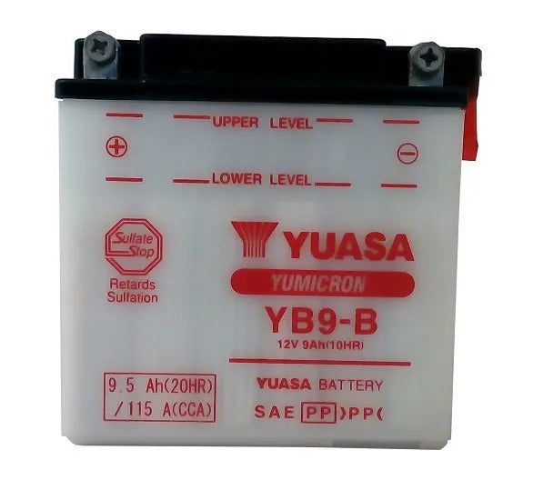 Yuasa Motorcycle Battery YB9-B 12V 9Ah - YB9BDC