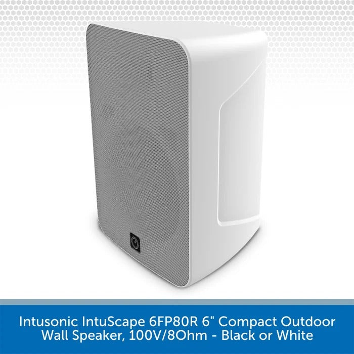INTUSONIC 6FP80R 6-inch 2-Way Outdoor Speaker - White