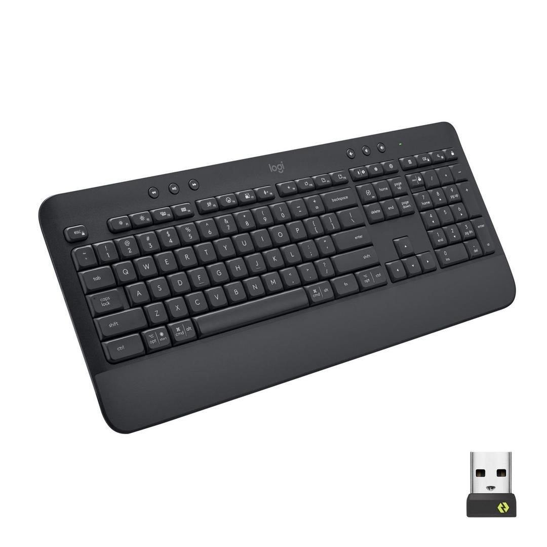 Logitech Signature K650 - Wireless Keyboard - Bluetooth 5.1 - QWERTZ - Swedish - Graphite