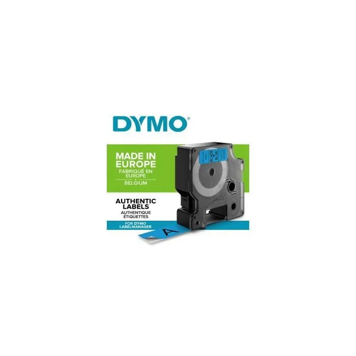 DYMO D1 - Plastic Tape - Black on Blue - Roll (1.91 cm x 7 m) - 1 Roll (45806)