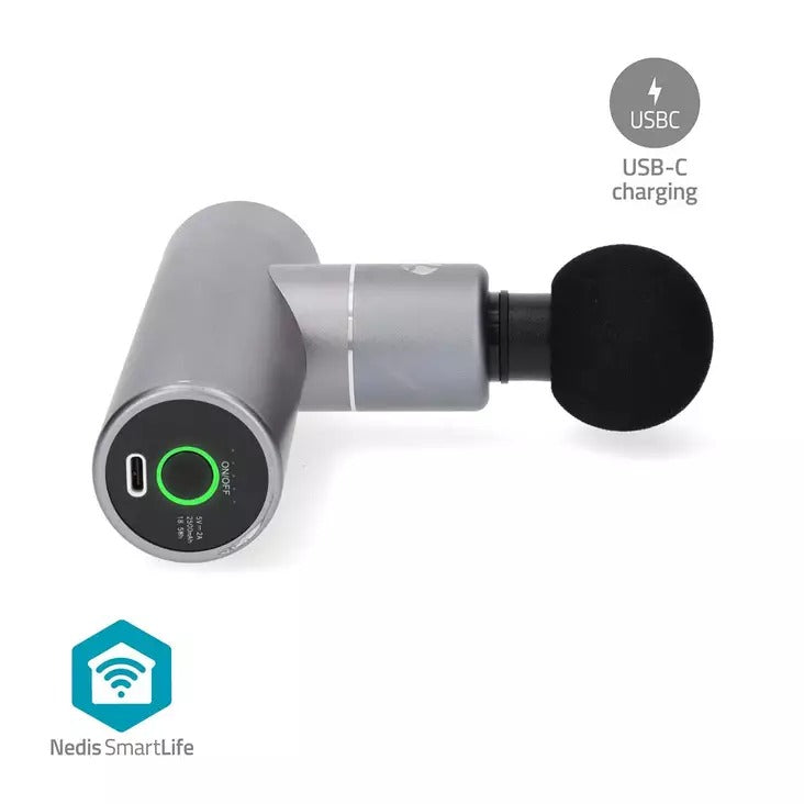 Nedis SmartLife Massage Gun 5 Modes Bluetooth Mini Ultra Light