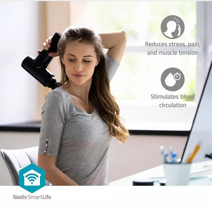 Nedis SmartLife Massage Gun 5 Modes Bluetooth Mini Ultra Light