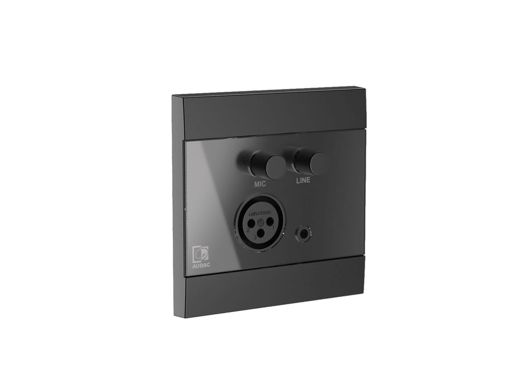 Wall Module AUDAC WP210/B XLR Mic + 3.5 mm Jack