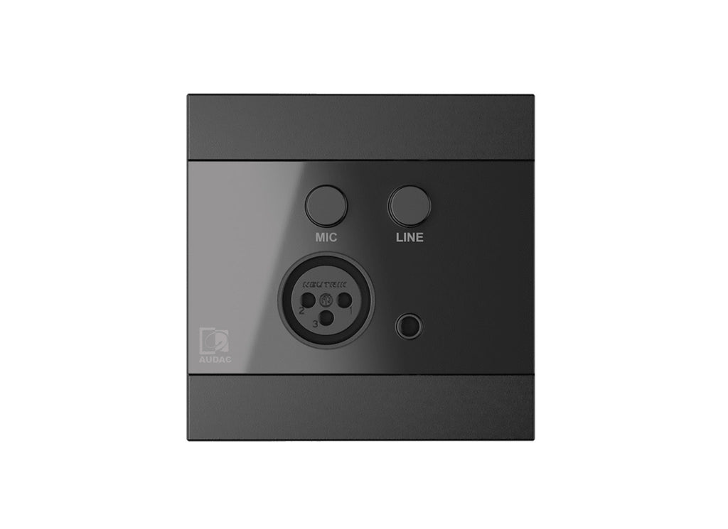 Wall Module AUDAC WP210/B XLR Mic + 3.5 mm Jack