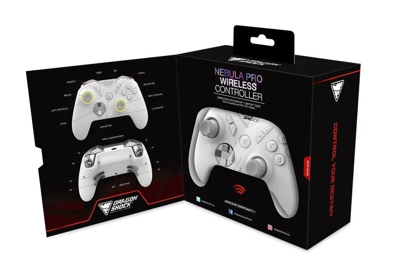 Dragonshock Nebula Pro Gamepad - Wireless - Nintendo Switch (DSCPNSW-WH)