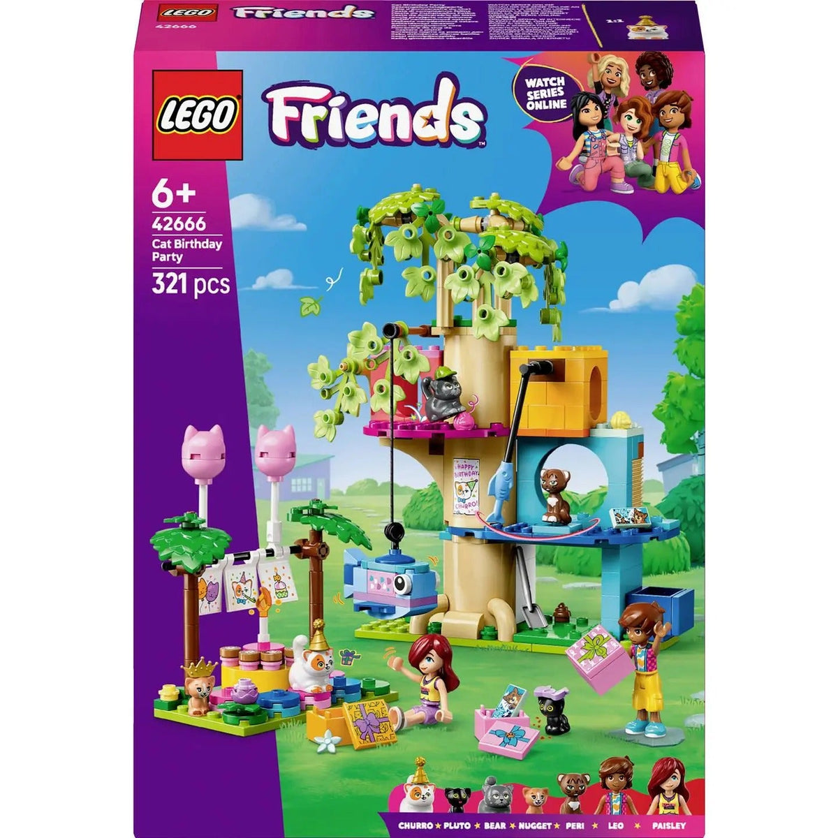 LEGO FRIENDS Cat Birthday Party & Tree House 42666