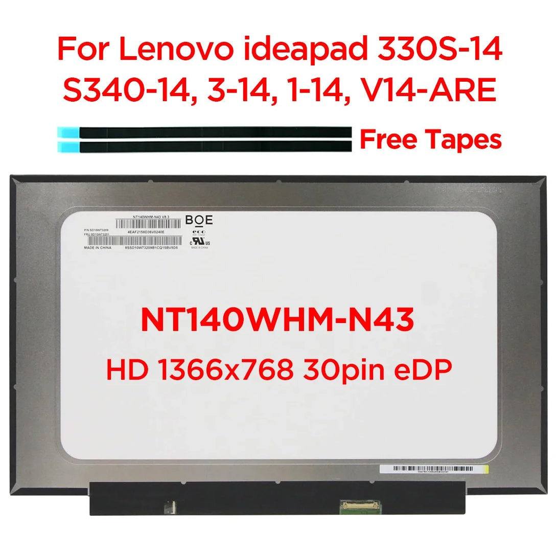 Lenovo LCD NT140WHM-N43 V8.3 HDT AG 5D10W73201