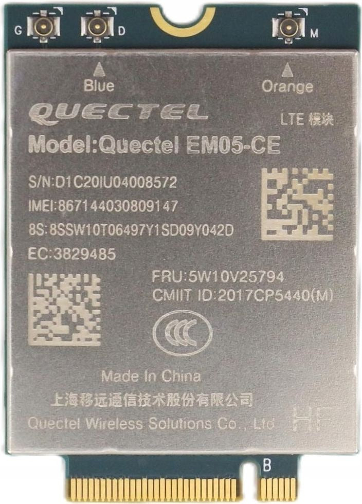 Lenovo Quectel MDM9607 EM05 4 G LTE CAT4 USB WWAN Module (5W10V25794)