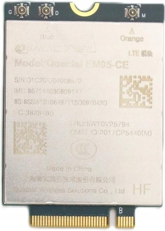 Lenovo Quectel MDM9607 EM05 4 G LTE CAT4 USB WWAN Module (5W10V25794)