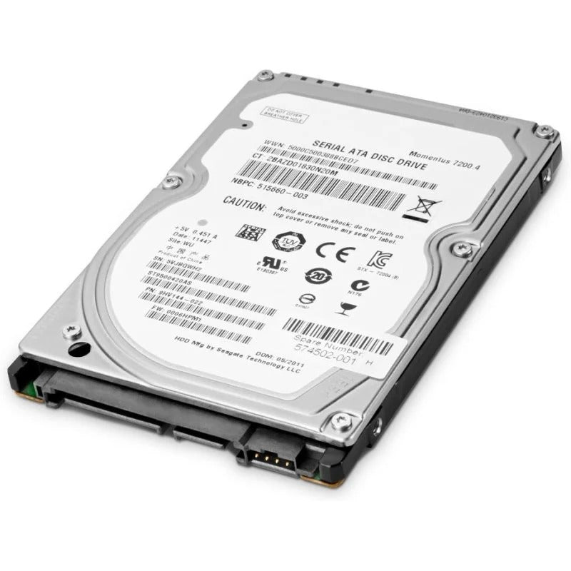 Hewlett Packard Enterprise 500GB SATA Internal Hard Drive - 7200RPM - 3.5"