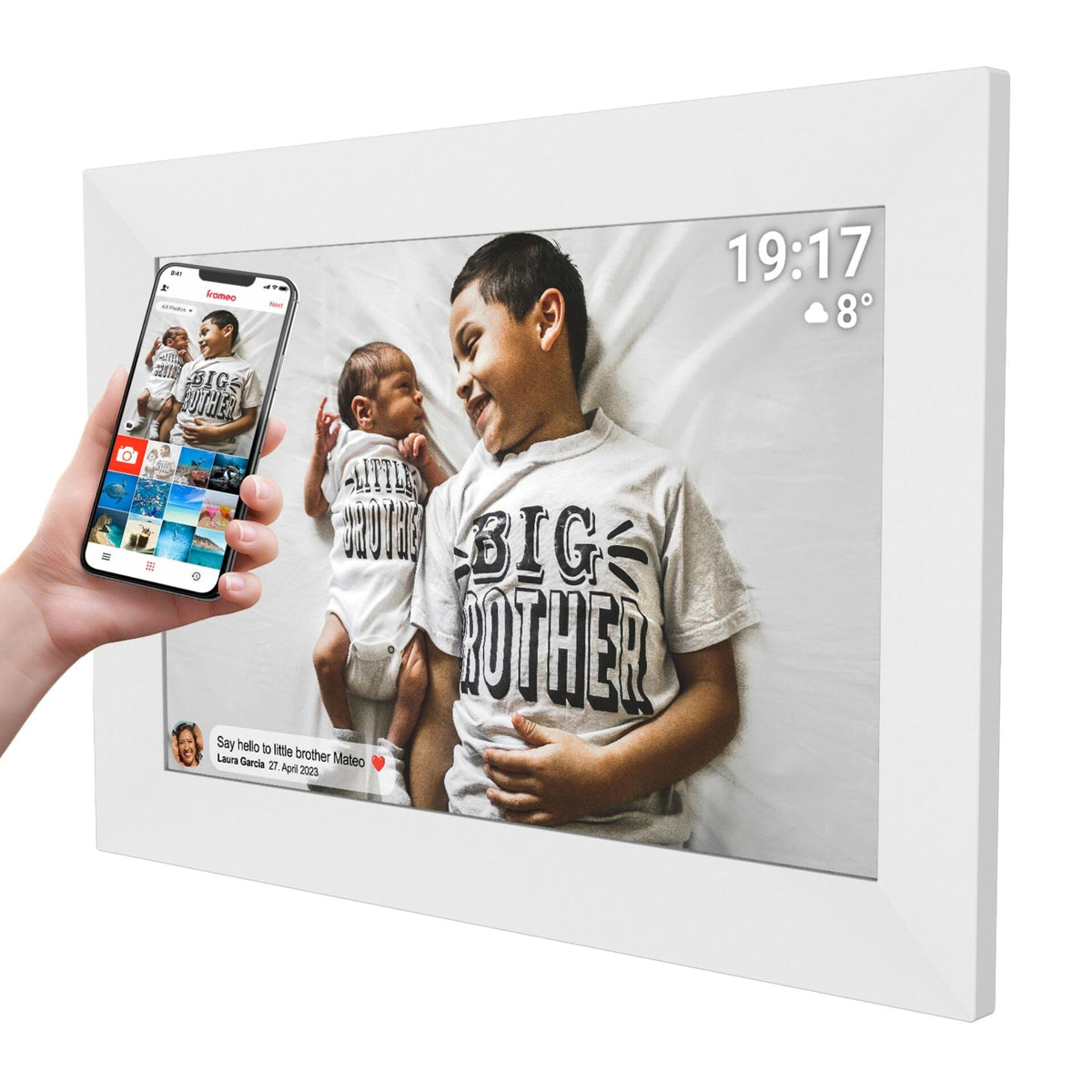 Denver Frameo PFF-1026 White Digital Wi-Fi Photoframe