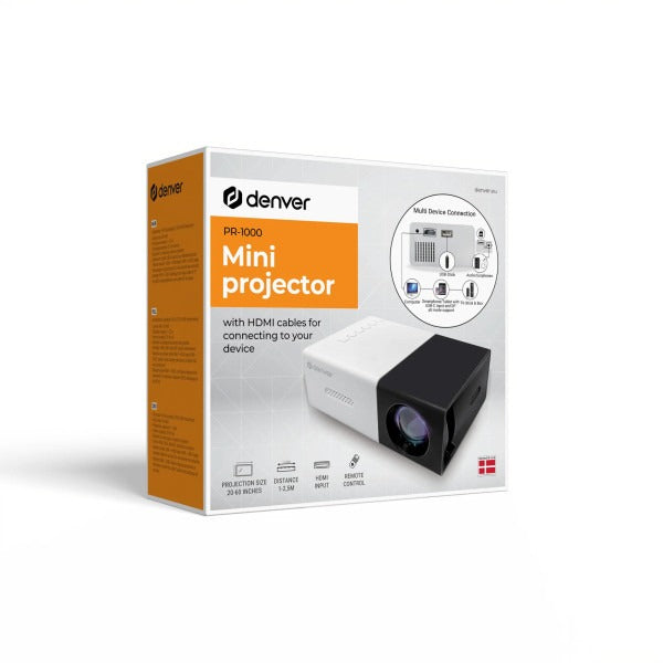 Denver PR-1000 Mini Projector HDMI USB 1080p