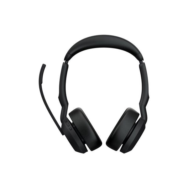 Jabra Evolve2 55 UC Stereo - On-Ear Headset - Bluetooth - Active Noise Cancellation - USB-C - Black - with Charging Station