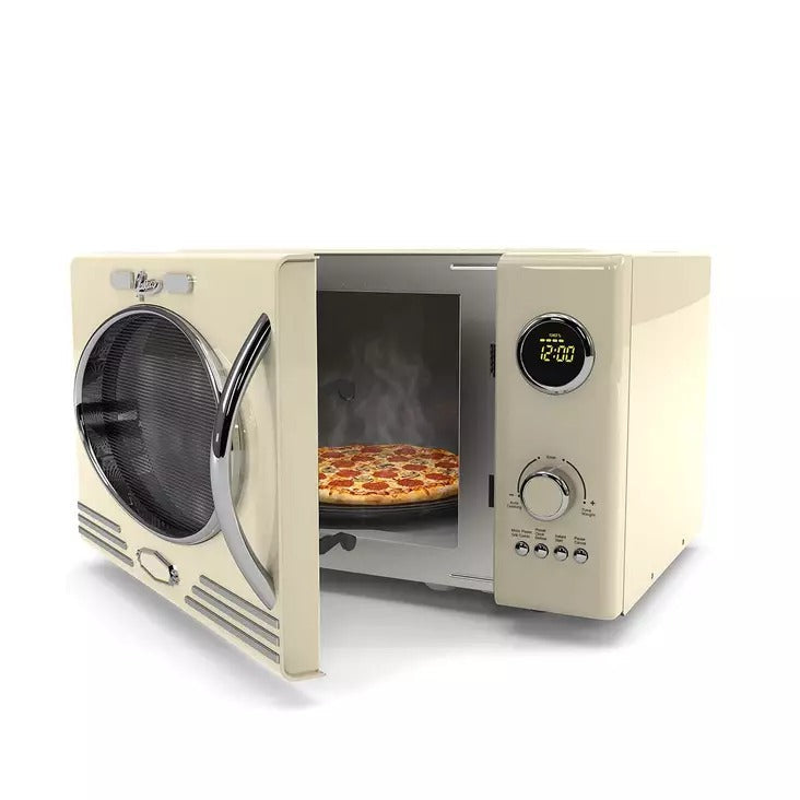 Melissa 16330128 Retro-Style Microwave Oven with Grill - 800W Microwave Power - 23 L Capacity