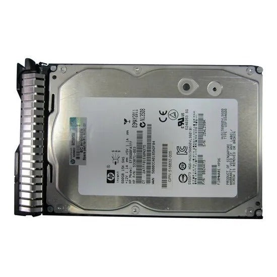 Hewlett Packard Enterprise HPE Dual Port Hard Drive - 600GB - Hot-Swap - 3.5" LFF - SAS 6Gb/s - 15000 RPM - with HP