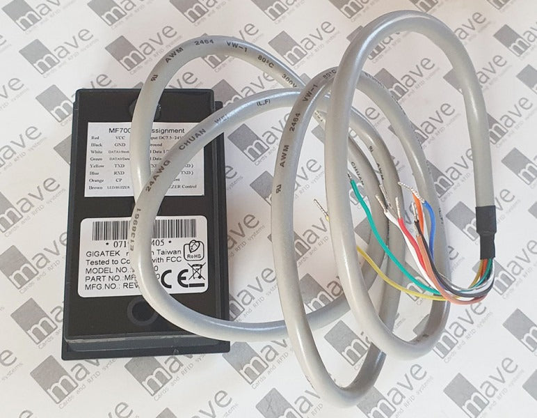 Promag MF700 RS232 RFID Reader - 13.56 MHz, Contactless, Open Cable End (MF700-10) 47x16x83mm