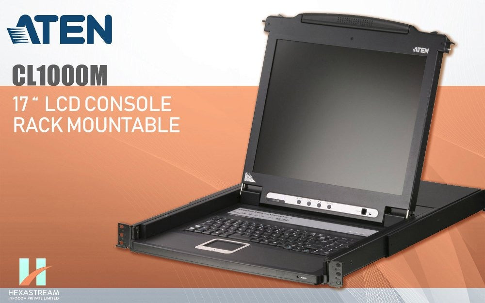 Aten CL1000M - 1280 x 1024 Pixel - black - 1U - Metal - Plastic - LCD - 50/60 Hz (CL1000M-ATA-2XK06A1G)