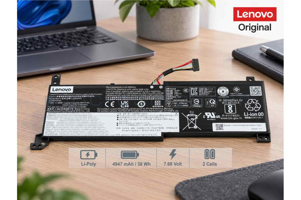 Lenovo 2 Cell Battery 38Wh L22B2PG2 BYD/B 4.948 mAh 5B11N45970