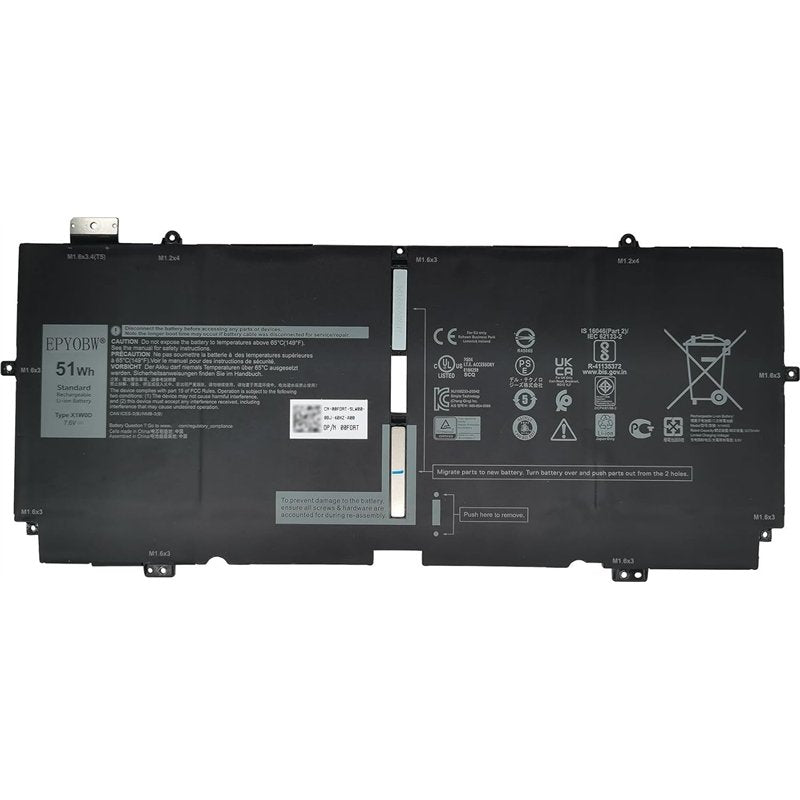 Dell X1W0D Original Battery 51Wh 6710mAh (X1W0D)