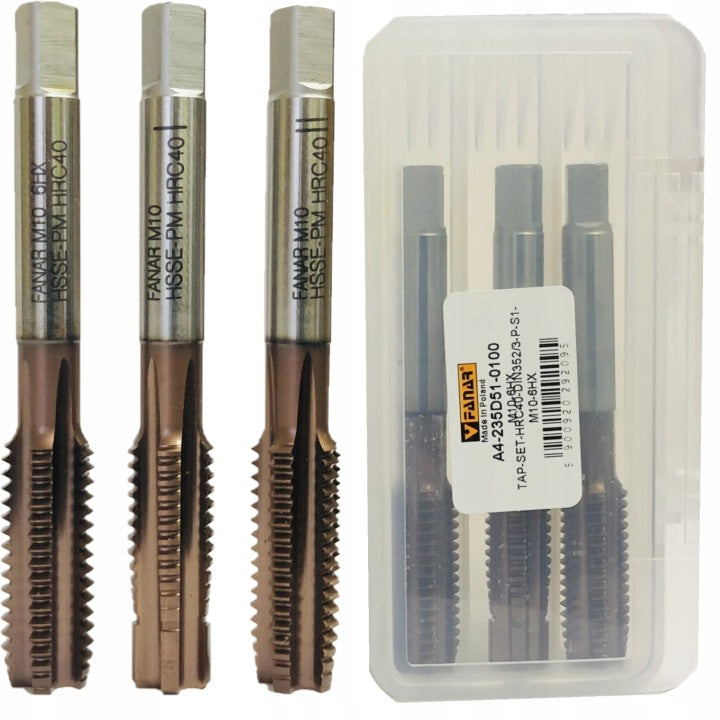 Fanar TAP M10 Thread Die Set DIN-352 TiCN HRC40 3-Piece NGMM/3-P 6HX OF.0003038184