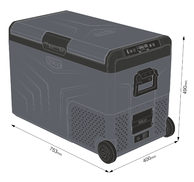 Yolco TCX50 Carbon Portable Fridge (50 L)