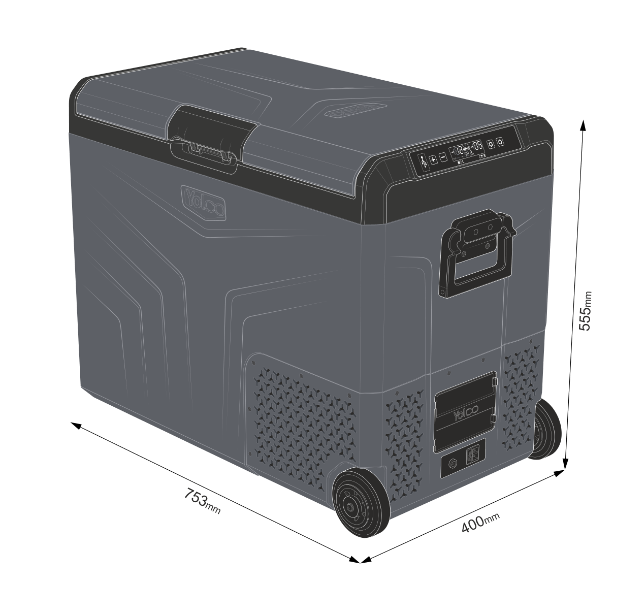 Yolco Mini Fridge 60 L TCX60 Carbon